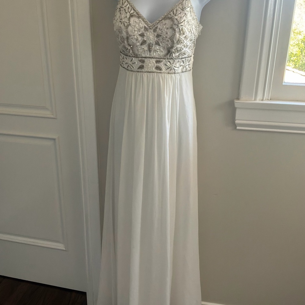 Stunning White Embroidered Wedding or Prom Dress